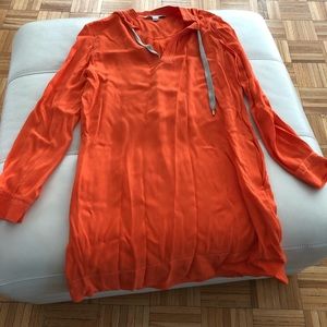 Diane von Furstenberg orange silk dress